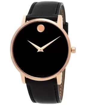 image of Movado Museum Classic Black Dial Mens Watch 0607272 0607272