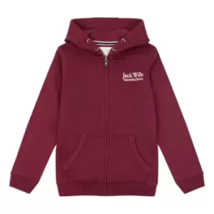 image of Jack Wills Pinebrook Zip Hoodie - Red