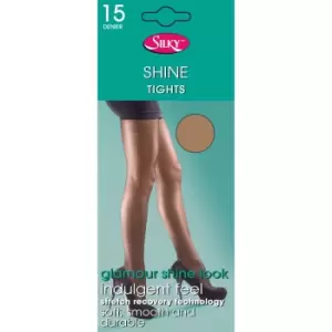 Silky Womens/Ladies Shine Tights (1 Pair) (Small (32a-36a)) (Nude)