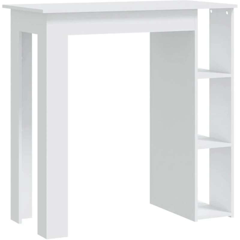 Image of VIDAXL Bar Table with Shelf White 102x50x103.5cm Engineered Wood vidaXL 8720286834190