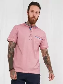 Joe Browns Cool To Be Customised Henley - Pink, Size XL, Men