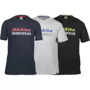Image of Dickies Mens Rutland 3 Pack Graphic T-Shirt Large