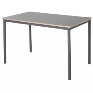 image of HOMCOM 120Cm Minimalist Dining Table Steel Frame Grey