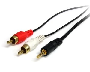 Image of StarTech 6ft 3.5mm Male to 2x RCA Male