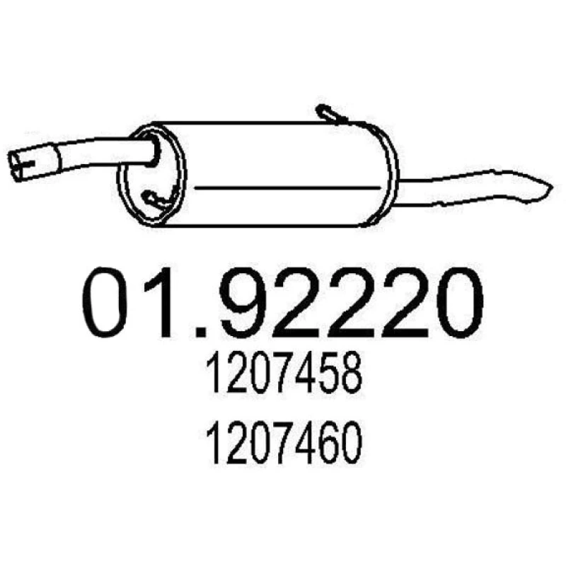 Image of MTS 01.92220 Rear silencer End Silencer (3437)