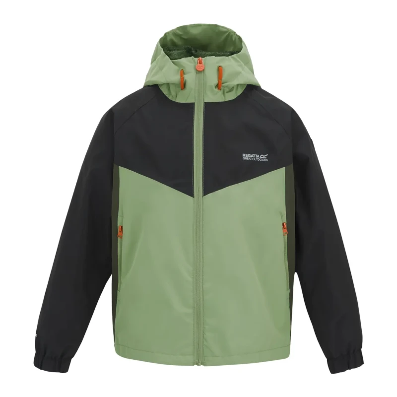 Image of Waterproof jacket for children Regatta Hanleigh Vert Unisex 9/10 ans