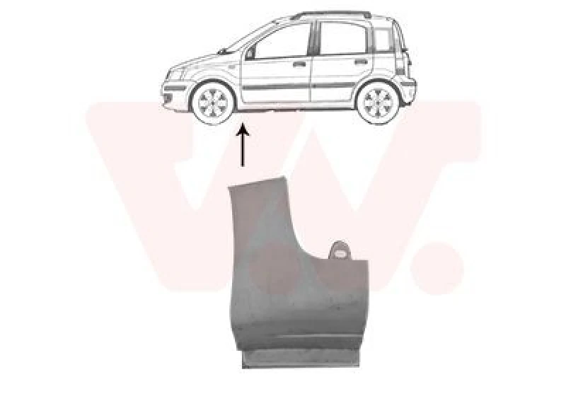 Image of VAN WEZEL Wing fender VAN WEZEL 1709155