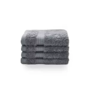 Image of Deyongs Bliss Pima 4 Pack Face Cloth - Carbon