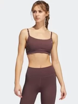 Image of adidas Yoga Studio Light-support Bra, Purple, Size S, Women
