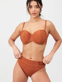 Panache Marina Fold Bikini Brief - Ginger, Ginger, Size 10, Women