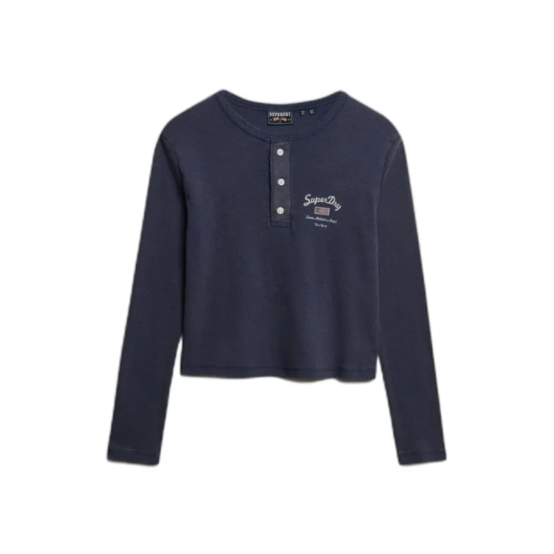 Image of Superdry Womens long sleeve T-Shirt Superdry Athletic Essentials Bleu Female M