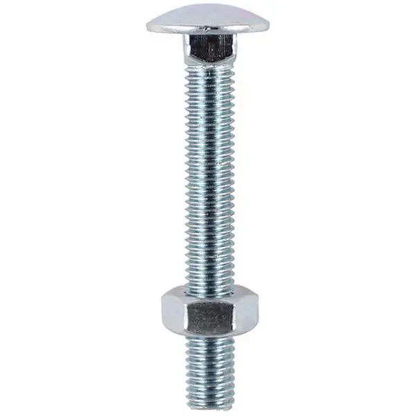 Image of Coach Bolts and Nut Zinc Plated 0640CB Size: M6