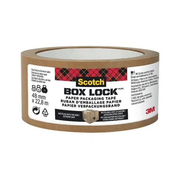 Image of Scotch Box Lock Paper Packaging Tape 48x22.8m 850-23-EF-8GC