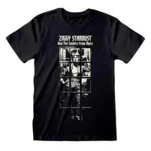 Image of David Bowie Unisex Adult Ziggy Stardust T-Shirt (L) (Black)