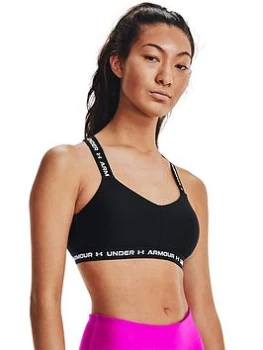 Image of Under Armour Crossback Low Support Bra - Black/White Size XS Women