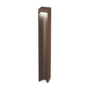Image of Ideal Lux KURT LED Outdoor Bollard Coffee, 3000K, IP54, Non-Dim