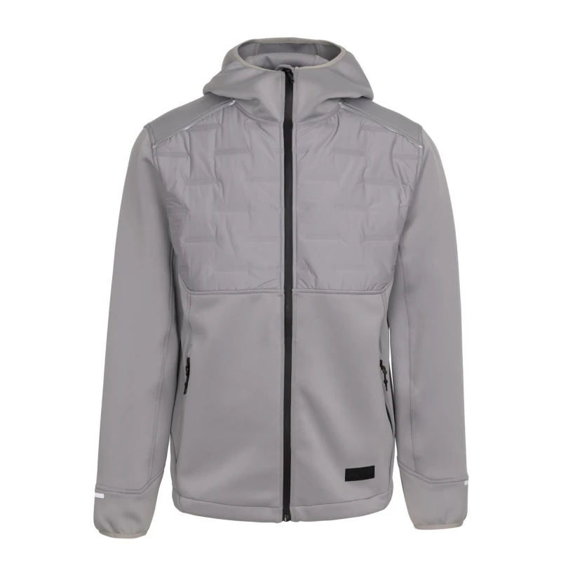 Image of Trespass Trespass Men Bolfort Active Hybrid Jacket in Light Grey Size: Small Light Grey S Male 5063527922571