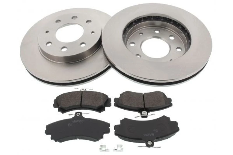 Image of MAPCO 47530 Brake disc and pads set Front Axle, Brake Disc Type: Vented, with acoustic wear warning Brake Set,disc brakes (3405)