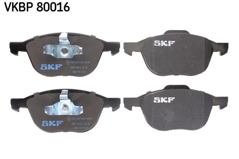 Image of SKF Brake pad set SKF VKBP 80016