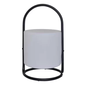 Image of Corte IP44 LED Colour Changing Rechargeable Table Light with White Cyl