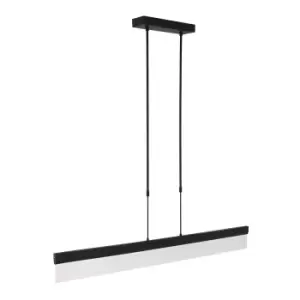 Image of Athletic LED Integrated Pendant Ceiling Light Light Black Matt Brushed