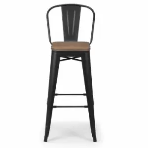 Image of Julian Bowen Set Of 2 Grafton Metal Bar Stools
