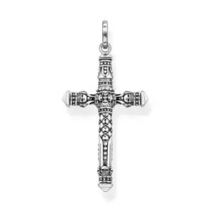 image of THOMAS SABO Rebel Silver Skull Cross Pendant