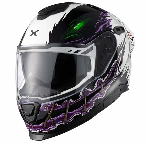 Image of Nexx Y.100R Night Rider White Full Face Helmet Size L