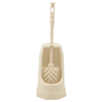 image of Elliott WC Set Semi Enclosed Toilet Brush & Holder, Shrink Wrapped, White