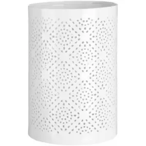 image of Complements White Large Candle Holder - Premier Housewares