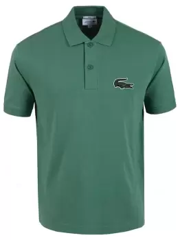 LACOSTE Loose Fit Large Logo Polo Shirt Ash Tree