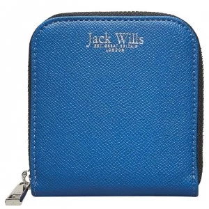 image of Jack Wills Mawbray Zip Around Purse - Cobalt Blue