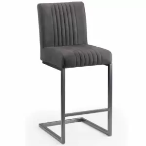 Julian Bowen Set Of 2 Broolyn Barstools Charcoal Grey