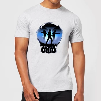 Image of Harry Potter Silhouette Attack Mens T-Shirt - Grey - 3XL