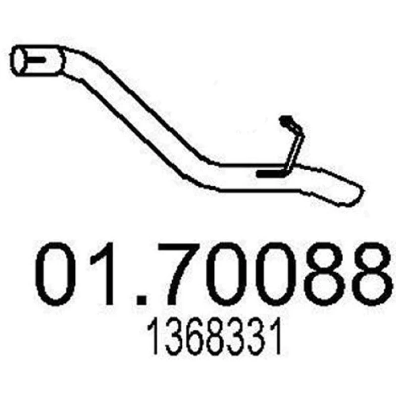 Image of MTS 01.70088 Exhaust Pipe Rear, Length: 940mm Exhaust Pipe (17)