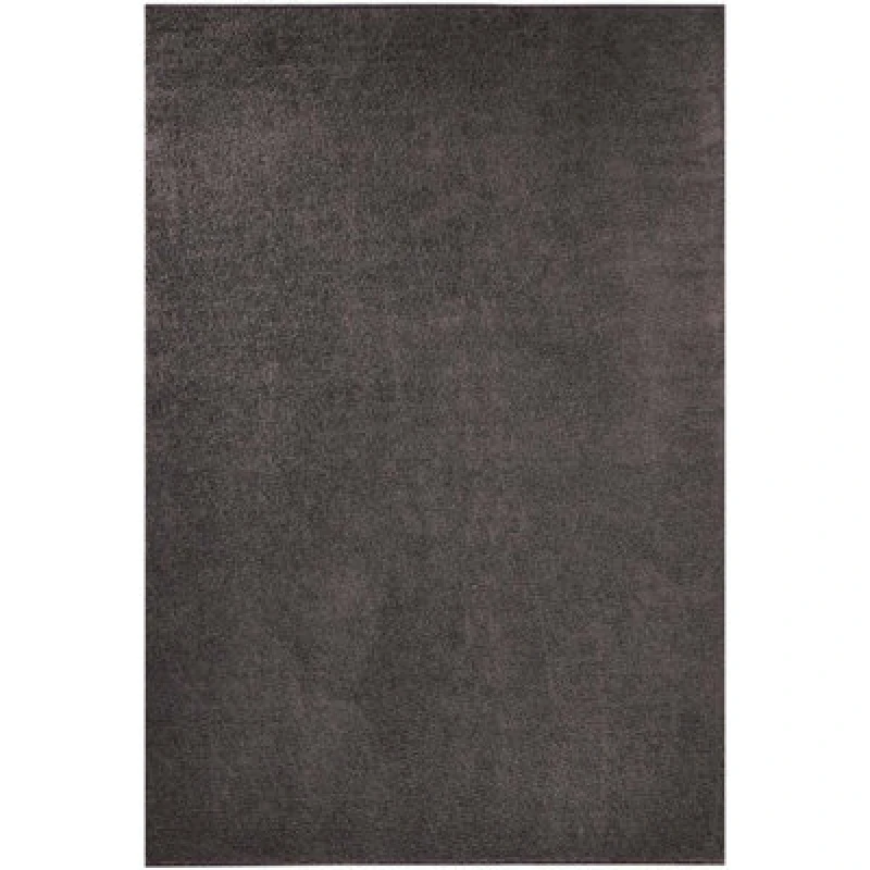 Image of The Rugs Velours Pure Modern Plain Velour Rug Synthetic Short Pile In Charcoal