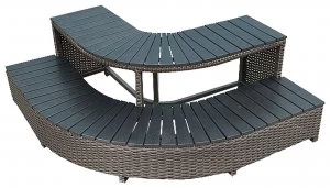 Image of Canadian Spa Corner Steps Square Surround Furniture