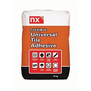 image of Norcros Universal Flexible Tile Adhesive White 10kg