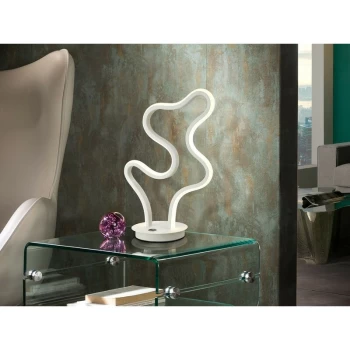 image of Schuller Marea - Dimmable Integrated LED Table Lamp, Sandblasted White