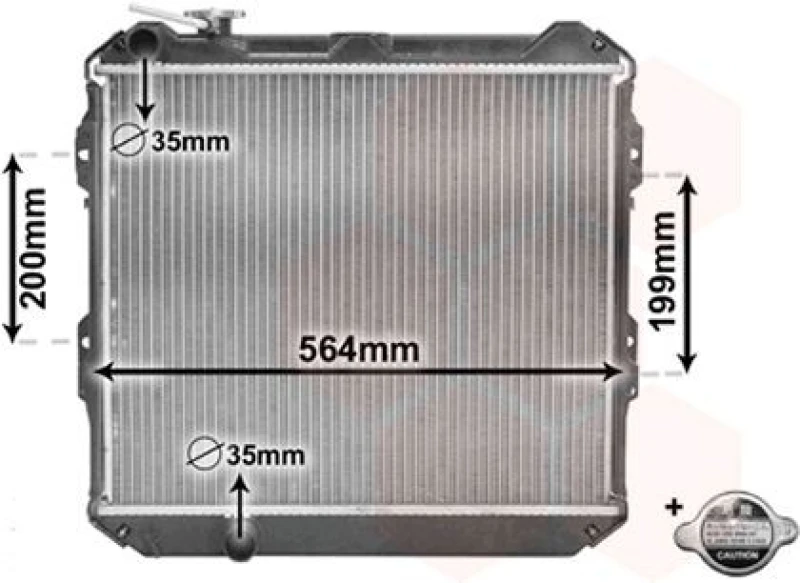 Image of VAN WEZEL Engine radiator VAN WEZEL 58002088
