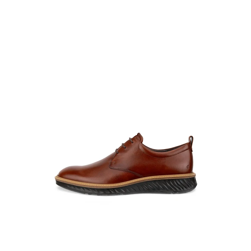 Image of Ecco ST 1 Hybrid 836404 Leather Mens Lace Up Shoes - Cognac - Size:UK 10.5-11