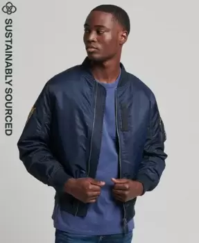 Image of Superdry Mens MA1 Bomber Jacket Navy / Nordic Chrome Navy - Size: S