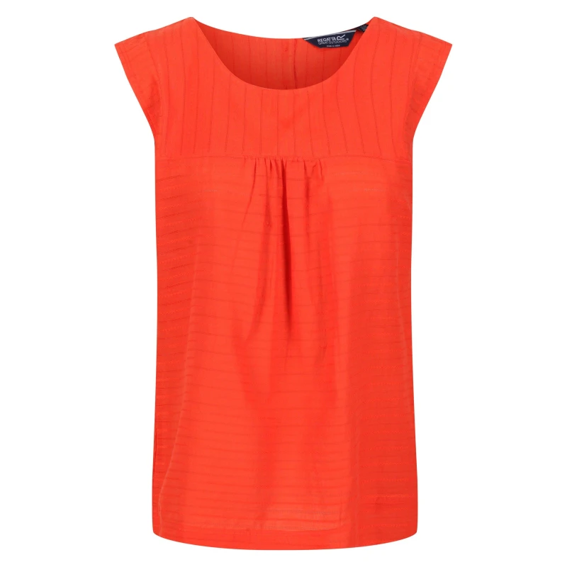 Image of Regatta Womens Bridgidine Sleeveless Shirt CrayonLinear female 10 (S)