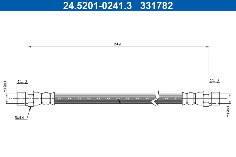 Image of Brake hose ATE 24.5201-0241.3