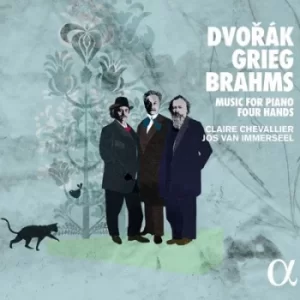 image of Dvorak/Grieg/Brahms Music for Piano Four Hands by Antonin Dvorak CD Album