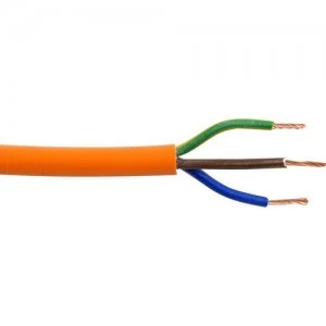 Image of Zexum 1mm 3 Core Hi-Vis Flex Cable Orange Round 3183Y - 1 Meter