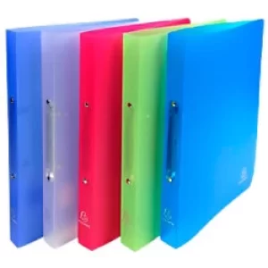 image of Exacompta Ring Binder Chromaline 54469E Polypropylene A4 2 ring Assorted Pack of 20