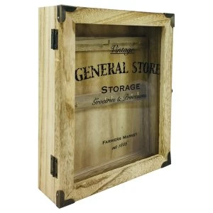 image of Rustic General Store Key Box Wooden