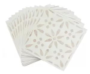 Image of D-C-Fix Vintage Flowers Self Adhesive Floor Tiles 10 Pack