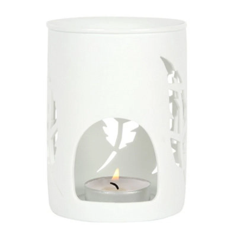 Image of Something Different Something Different Feather Oil Burner in White White One Size Unisex 5059699170469